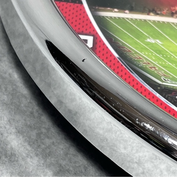 Atlanta Falcons NFL Round 12" Chrome Clock Wincraft Football Decor Man Cave - Picture 5 of 10